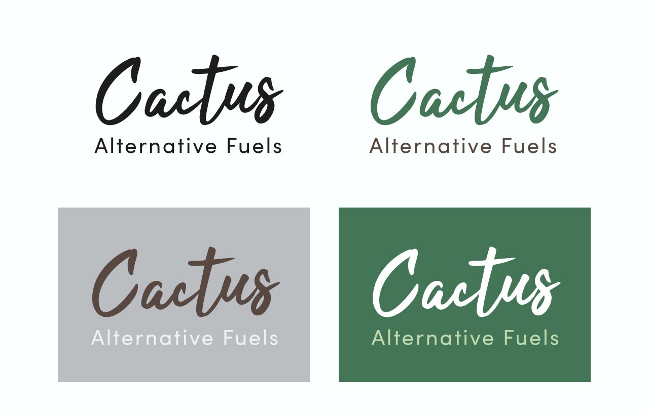 Cactus Alternative Fuels Logo Design Concept - Hive of Many
