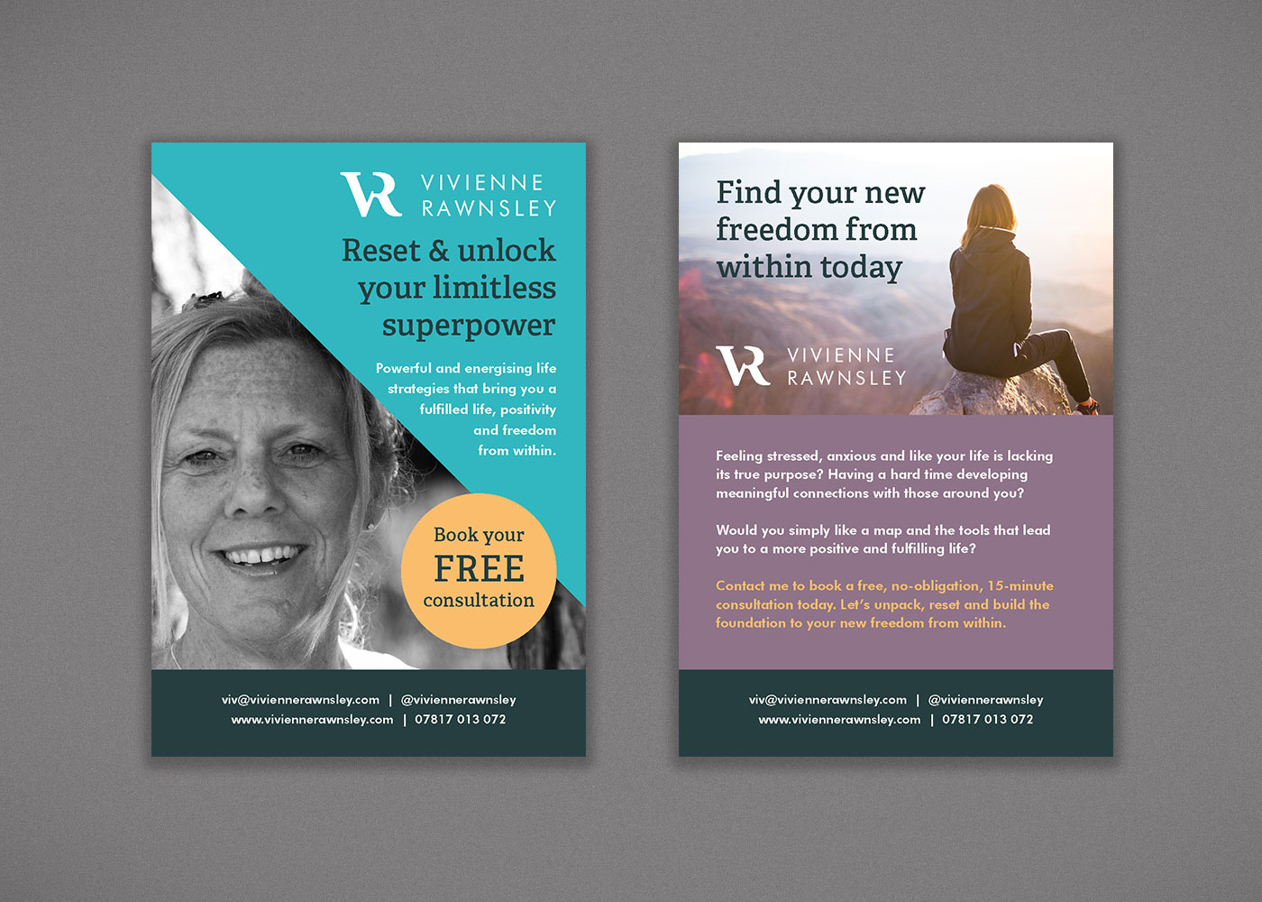 Vivienne Rawnsley Marketing Materials by Hive of Many