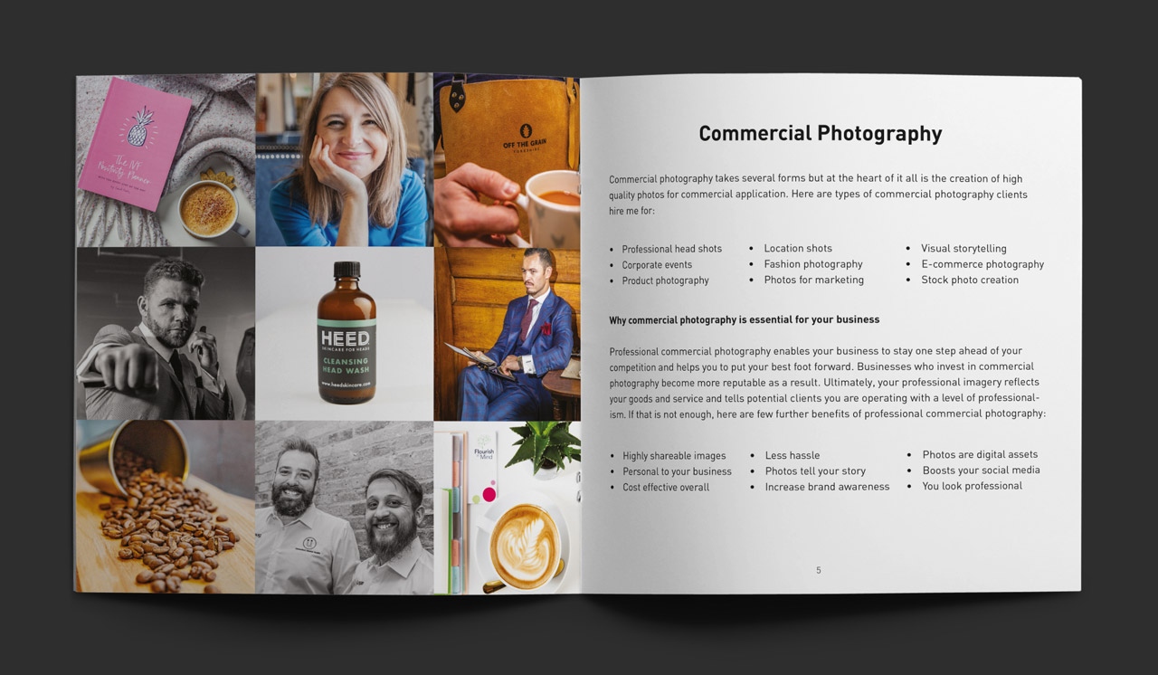 Danny Thompson Commercial Photography Brochure Design by Hive of Many