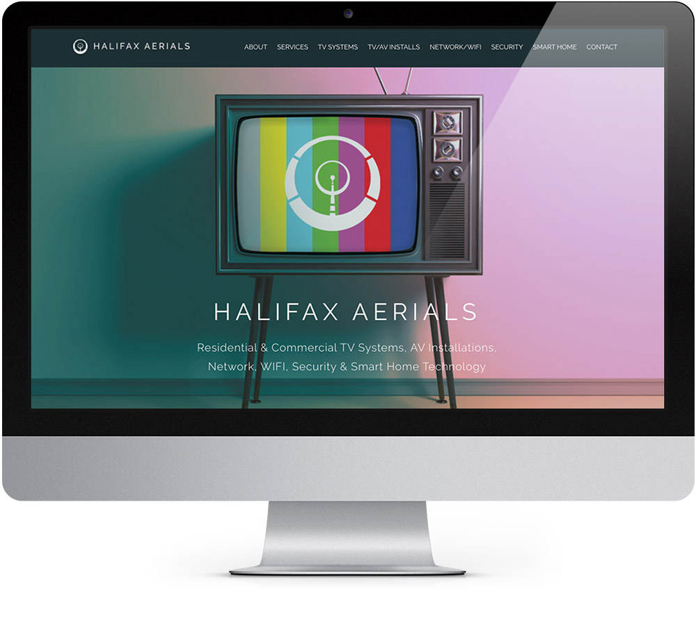 Halifax Aerials Website Mockup by Hive of Many