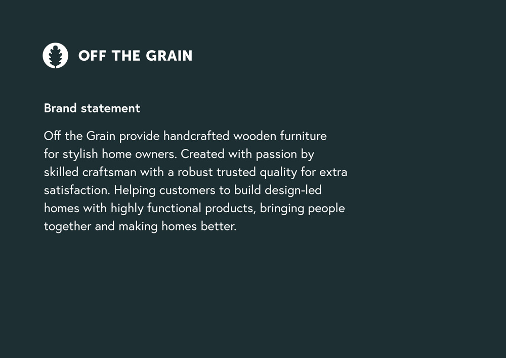 Off the Grain brand statement by Hive of Many