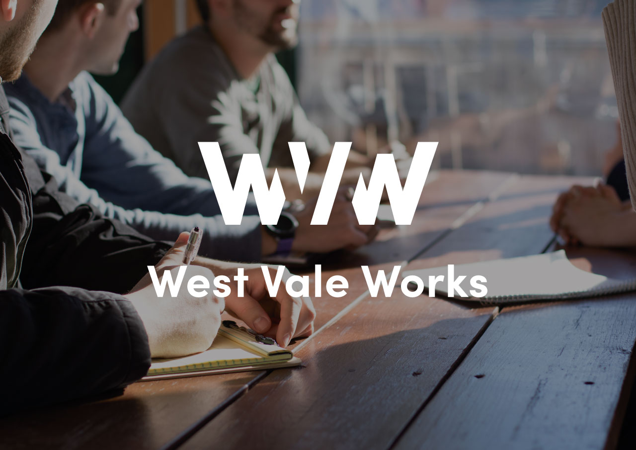 Networking Event Branding for West Vale Works by Hive of Many