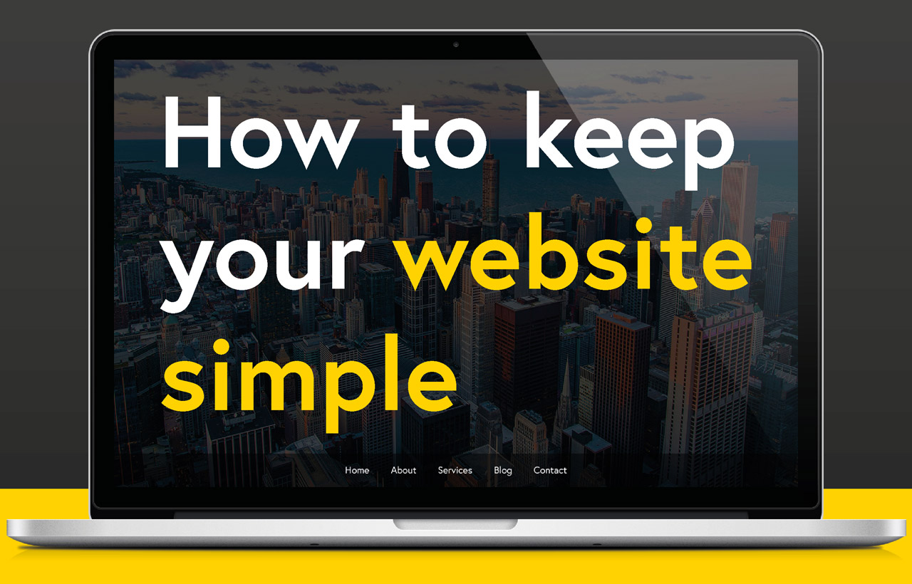 How to keep your website simple header by Hive of Many